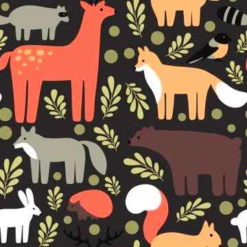 Forest animals Stock Illustration