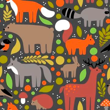 Forest animals Stockillustratie