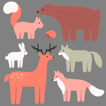 Forest animals Stock Illustration