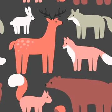 Forest animals Illustrazione stock