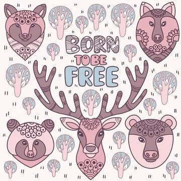 Forest Animals Stock-Illustration