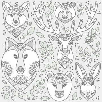 Forest Animals Stock Illustration