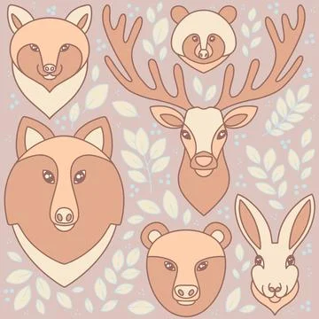 Forest Animals Illustrazione stock