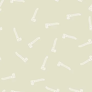 Forest axe hatchet line seamless pattern Illustrazione stock