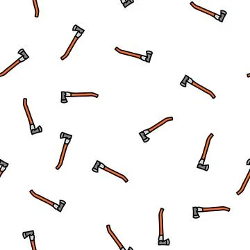 Forest axe hatchet vector seamless pattern Illustrazione stock