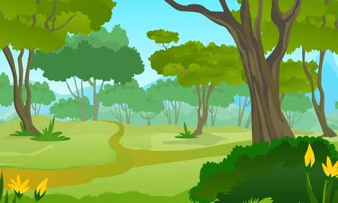 Forest background vector illustration Stock Illustration