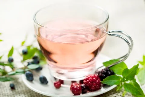 Forest berry tea Stock Photos
