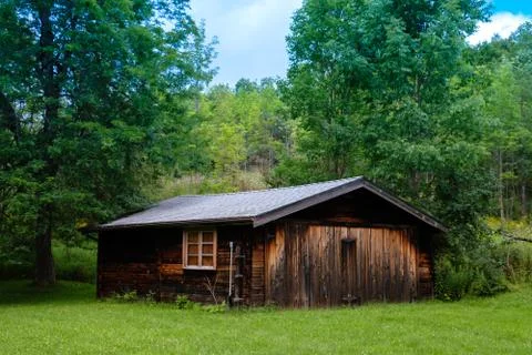 Forest cabin off of the Bruce Trail Stock Photos