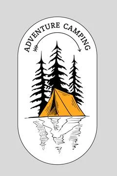 Forest camping Stock Illustration