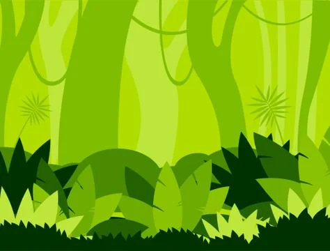 Forest cartoon Background. Vector Illustration Stock Illustration