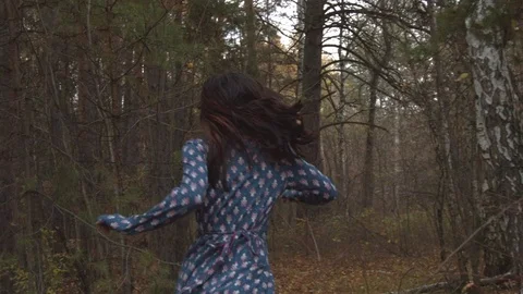 Forest chase. Slow motion. Stock-Footage 71331844