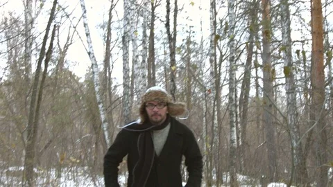 Forest chase. Slow motion. Stock-Footage 73901396