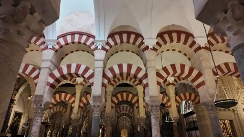 Forest of Columns in Mosque-Cathedral of Cordoba Video stock 296246797