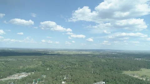 Forest, construction site, communications tower, Aerial Stock Footage 111208313