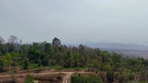 Forest-Covered Mountain Peaks Stock Footage 305312398