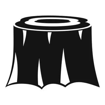 Forest cut tree icon, simple style Stock Illustration