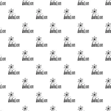 Forest dandelion pattern seamless vector Stock Illustration