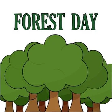 Forest day illustration Stock Illustration
