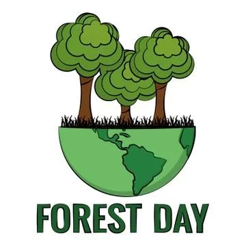 Forest day illustration Stock Illustration