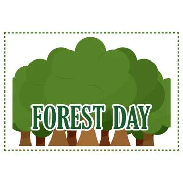 Forest day illustration Stock Illustration