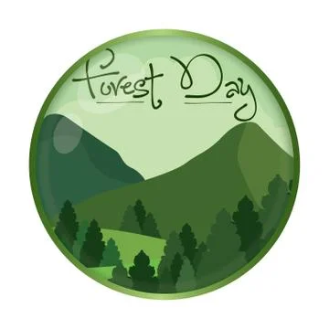 Forest day illustration Stock Illustration