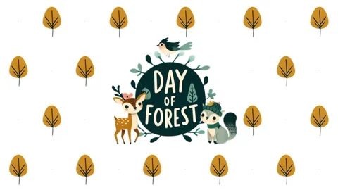 Forest Day Pop-Up, Seamless, Pattern Characters: Green Screen Essentials Video stock 279199032