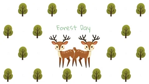 Forest Day Pop-Up, Seamless, Pattern Characters: Green Screen Essentials Video stock 279199039