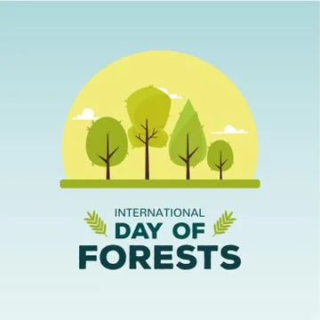 Forest day poster Stock Illustration