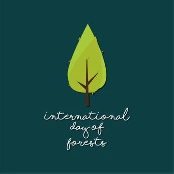 Forest day poster Stock Illustration