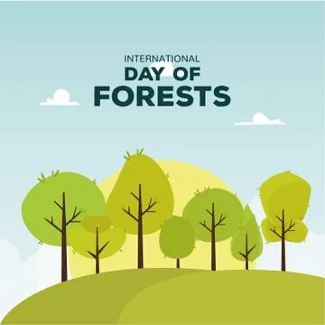 Forest day poster Stock Illustration