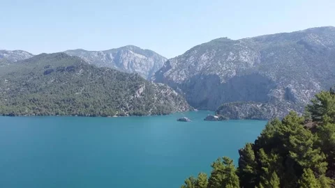 Forest Drone View: Oymapınar Barrage in Antalya - Dynamic Video Template Stock Footage 246527400