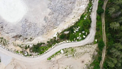 Forest edge at quarry Stock Footage 110628318