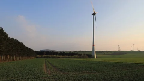 Forest edge turbine Stock Footage 103621131