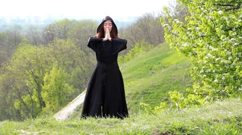 Forest elf. dance of freedom. Stock Footage 23520411