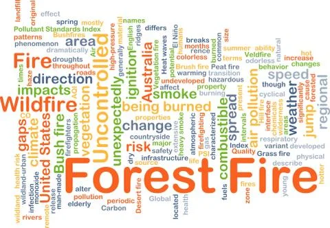 Forest fire background concept Stock Illustration