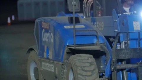 Forest Fire Base Camp Forklift Loading Supplies Stockbeeldmateriaal 74276943