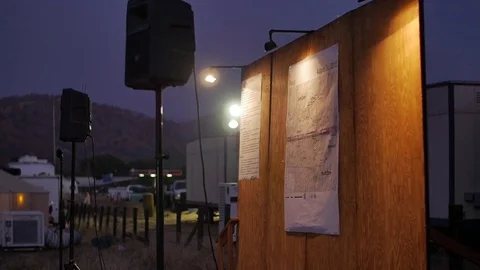 Forest Fire Base Camp Map Night Stockbeeldmateriaal 74278766