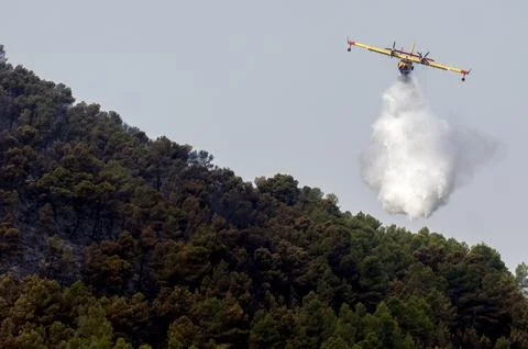 Forest fire breaks out in Tuejar, eastern Spain, Valencia - 16 Sep 2026 Stock Photos