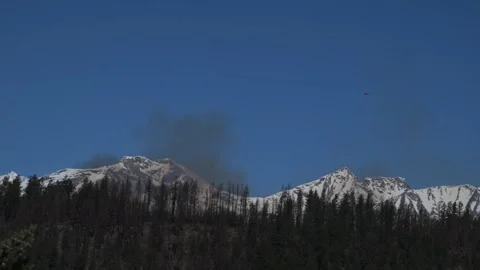 Forest Fire in Canada Stock Footage 337843952