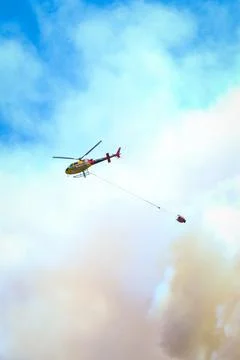 Forest fire on the Costa Brava. Stock Photos