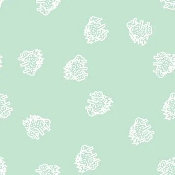 Forest fire disaster line vector seamless pattern Stock Illustration