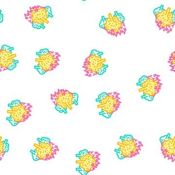 Forest fire disaster vector seamless pattern Stock Illustration