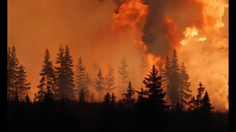 Forest fire Video stock 280757811