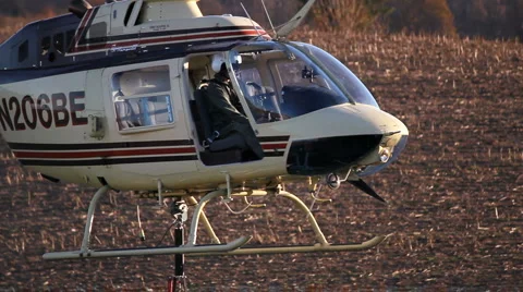 Forest Fire Helicopter water pickup close up Stock-Footage 5163476