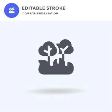 Forest Fire icon vector, filled flat sign, solid pictogram isolated on white Illustrazione stock