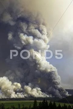 Forest Fire imagery in the Chilcotin region of British Columbia Canada Stock Photos