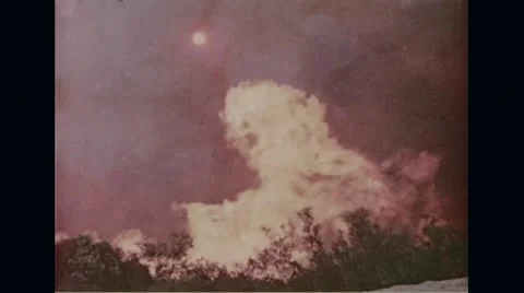 Forest fire in Lincoln National Forest Stock Footage
