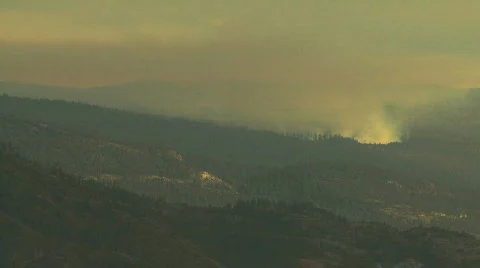 Forest Fire in Mountains Video stock 711182