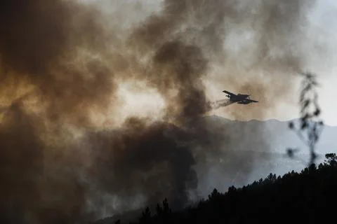 Forest fire in Proenca a Nova, Portugal - 15 Sep 2026 Stock Photos