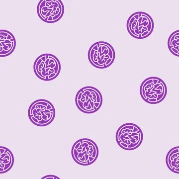 Forest fire prohibited glyph seamless pattern Illustrazione stock